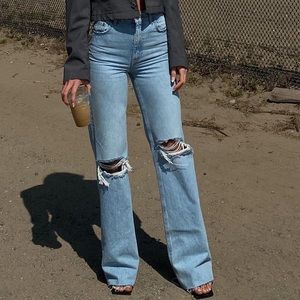 Zara wide leg jeans/tiktok jeans